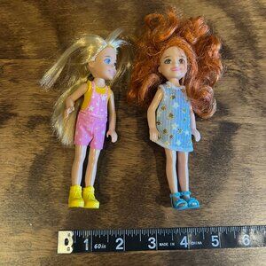 2022 Barbie Sister Chelsea Camper Doll and red haired doll
